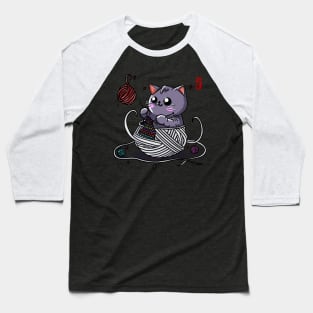 Crochet Cat Baseball T-Shirt